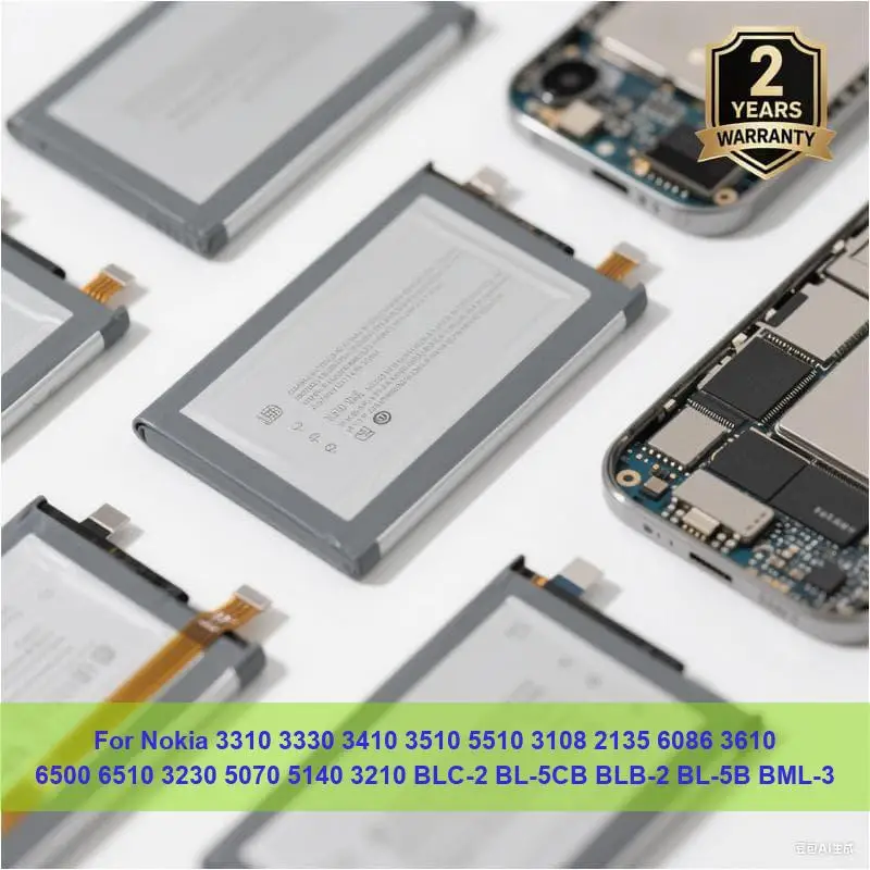 

Battery For Nokia 3310 3330 3410 3510 5510 3108 2135 6086 3610 6500 6510 3230 5070 5140 3210 BLC-2 BL-5CB BLB-2 BL-5B BML-3