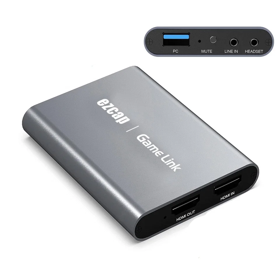4K 60Hz HDMI Loop USB 3.0 Video Capture Card for PS3 Xbox Phone Game Recording 1080P 60fps 4Kp18 PC Live Streaming Mic Voice In