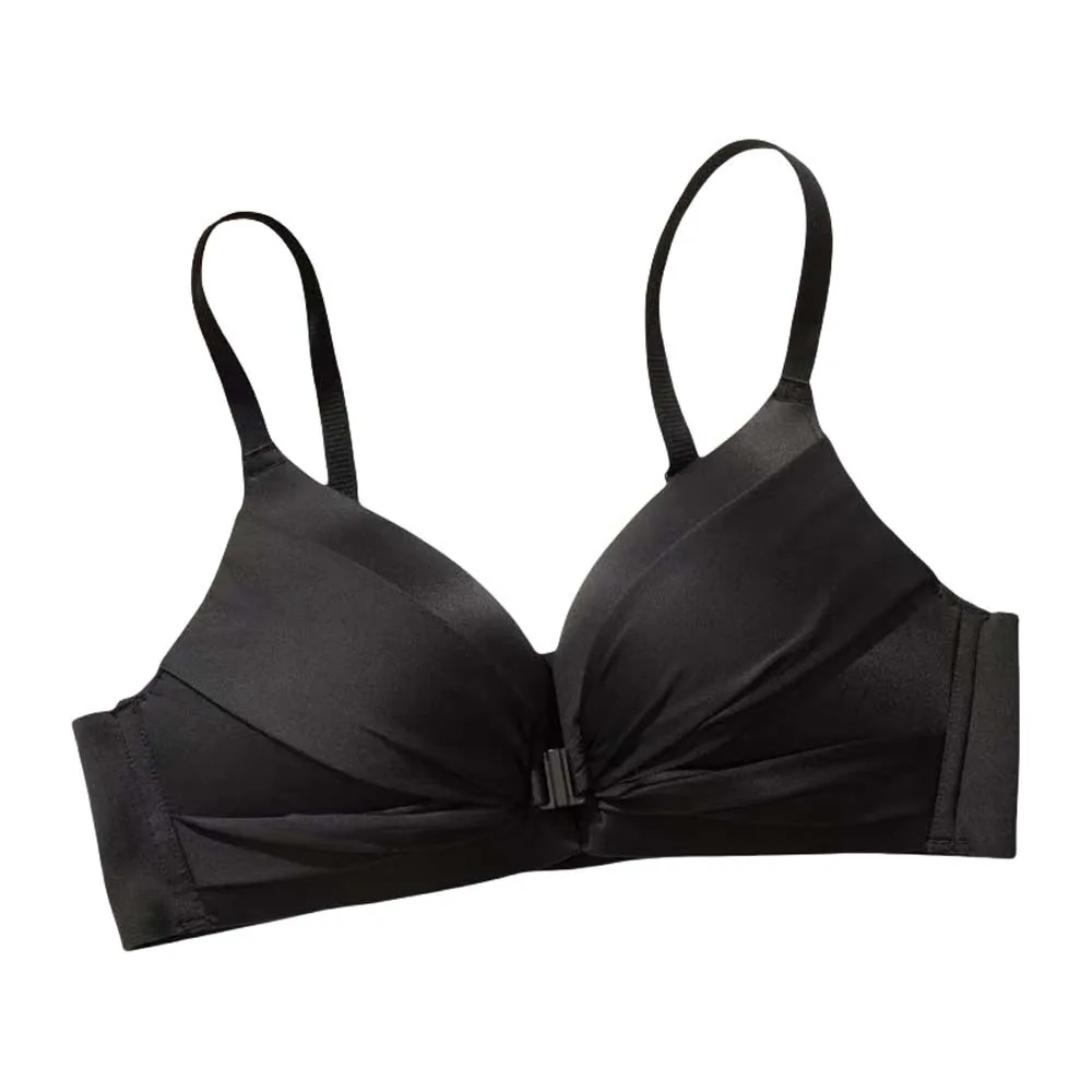 

Front Buckle Wireless Deep V Bra Close-fitting Anti-sagging Push Up Underwear Shockproof Lingerie Brassiere for Women Running