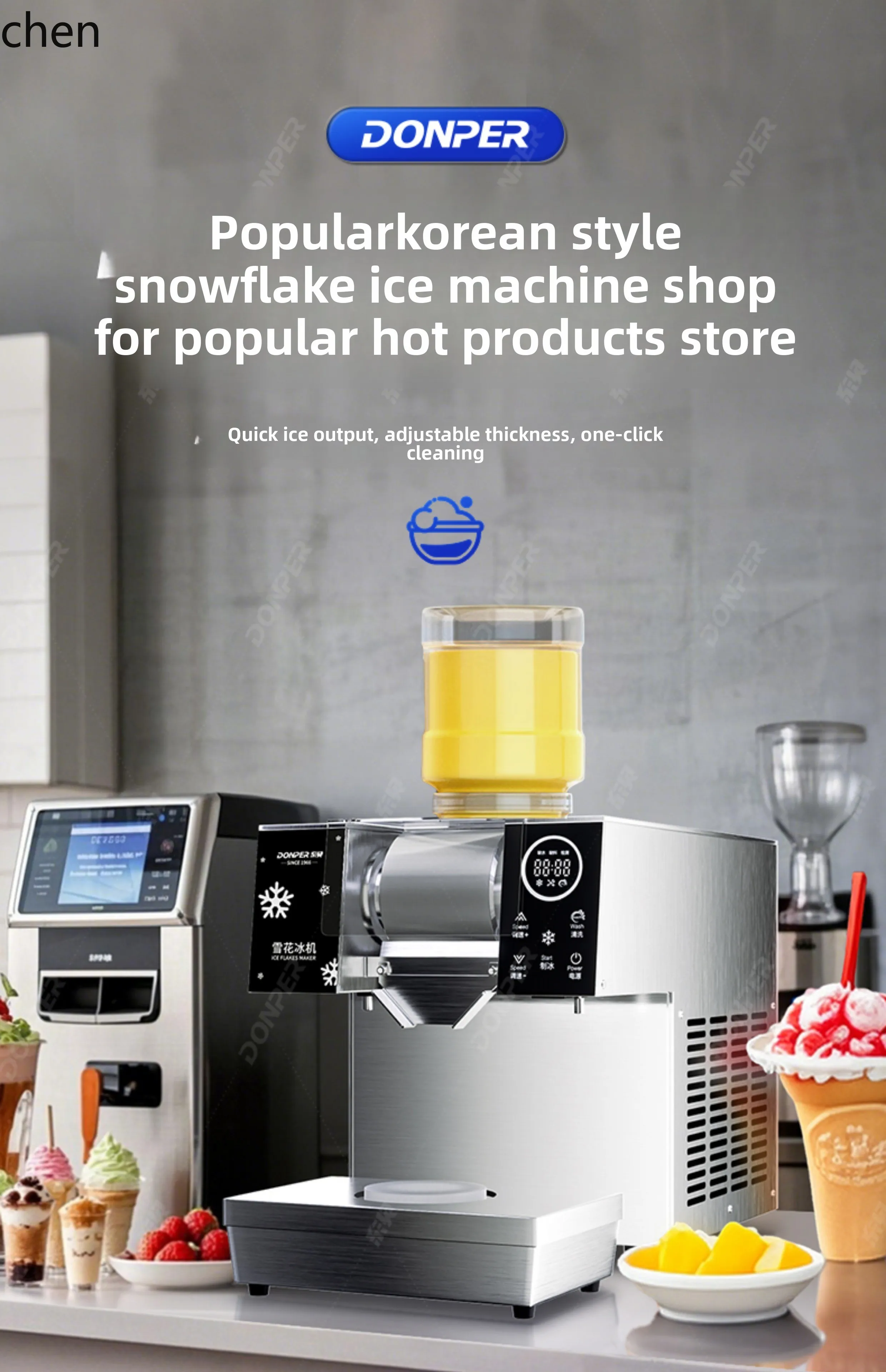 Máquina de hielo de copo de nieve LXC, trituradora de hielo automática comercial de Internet para celebridades, leche, copo de nieve