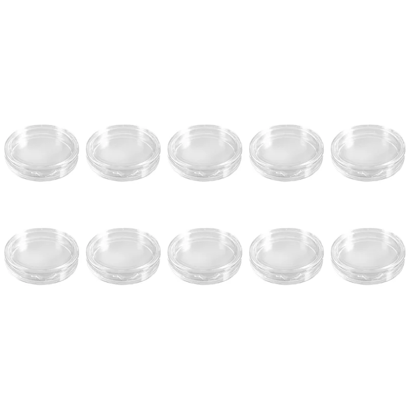 UNCL 30 Pcs Small Round Transparent Plastic Coin Capsules Box 25Mm