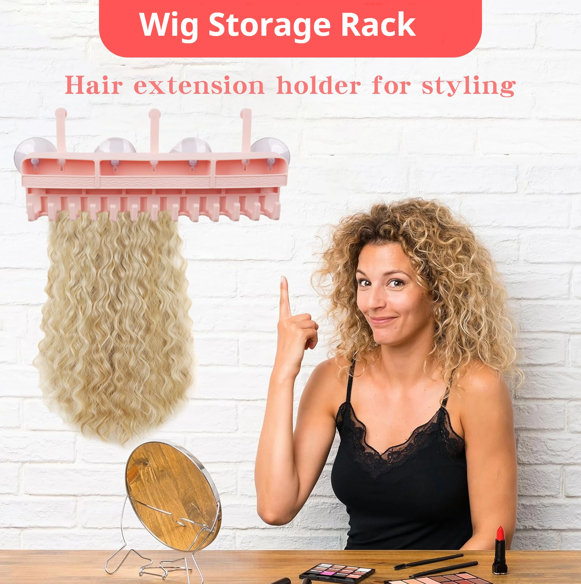 

Portable Hair Extension Holder - Lightweight Styling Rack for Wig Storage Display Extension Versatile Multi-Purpose Organizer