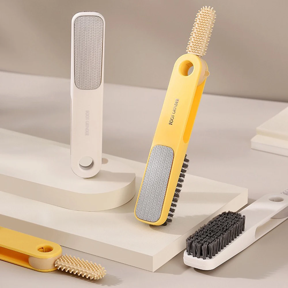 

3-In-1 Foot File Stainless Steel Nail Brush Callus Reducer Exfoliating Scrub Brush For Dead Skin Removal Pedicure Tool