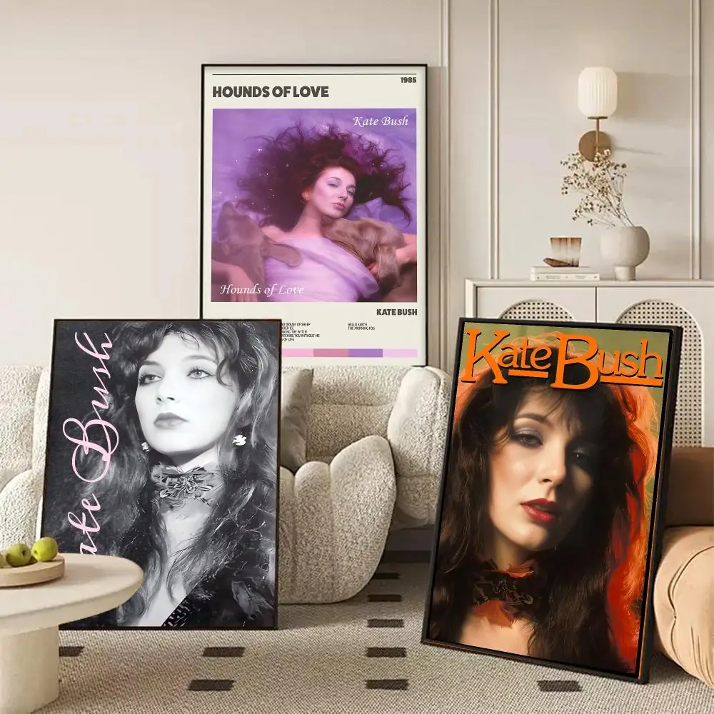 Britain Singer K-Kate Bush Poster Self Adhesive Wall Stickers Removable Room Decor Aesthetic Space Murals Fancy Gift