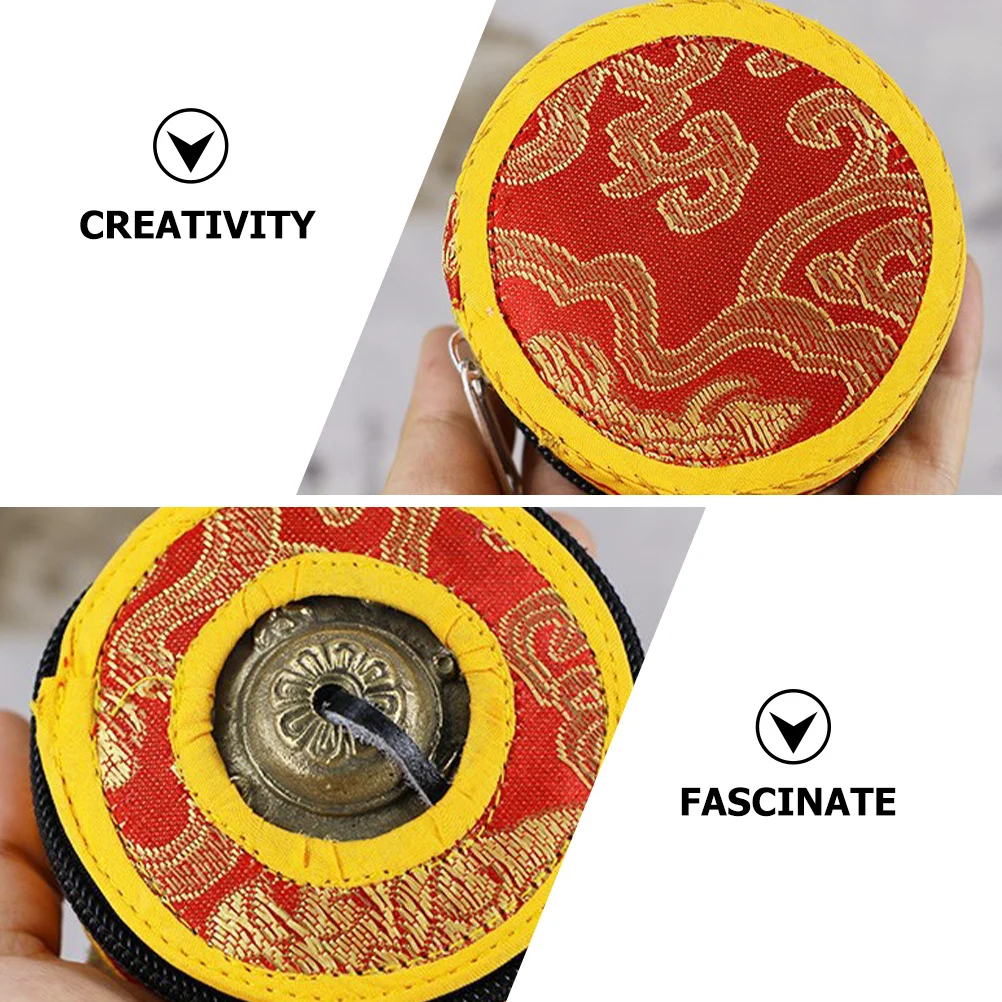 

Premium Meditation Bell Box Handmade Tibetan Tingsha Bells Case Protective Pouch for Home Temple Use Sleeve Bell Storage Case
