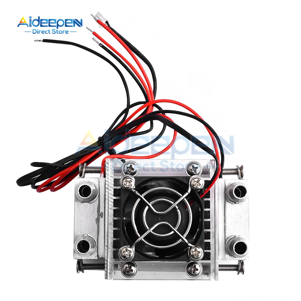 1Pcs Diy DC 12V 12A 140W Tec Peltier Semiconductor Refrigerator Water Cooling Air Conditioning Mechanism For Cooling And Fan