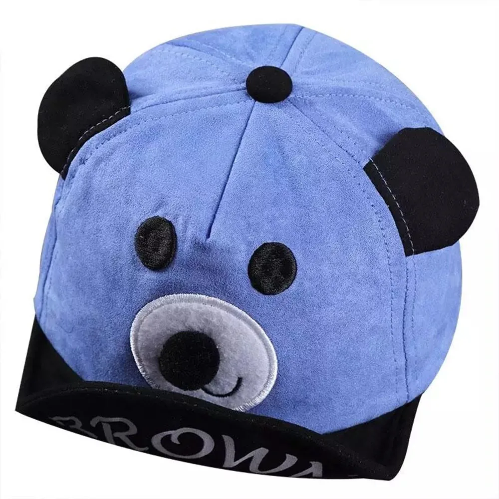 Children\'s Caps Baby Hats Cartoon Bear Ears Adjustable 6-24 Months Baby Boy Baseball Cap 100% Brand New And High Quality