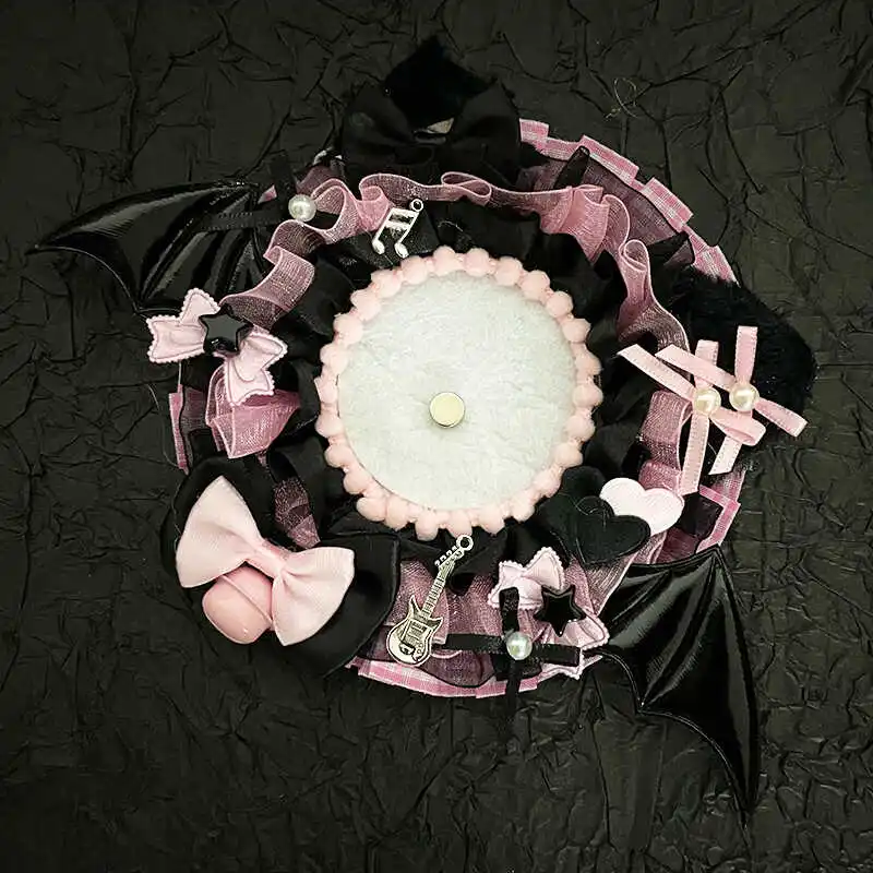 Luxury Badge Rosette, Tray With Ribbons For Backpack, Character Goods Itabag Accessories, Quadratic Element Lolita Gate