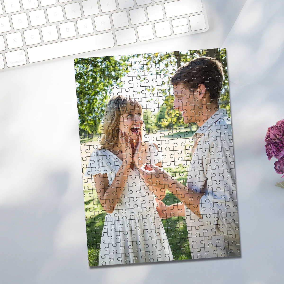 35/300/500/1000 Uds. Rompecabezas de fotos personalizado fotos de pareja madre Día del Padre volver a la escuela regalo de Navidad de Año Nuevo