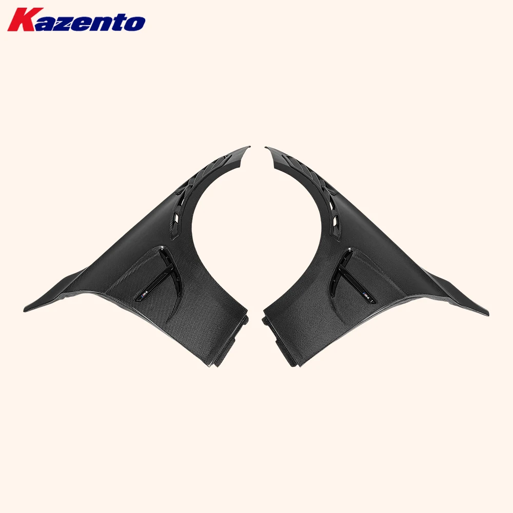 For BMW F30 3 Series GT4ADL Style Carbon Front Bumper Fender Pair With Emblems