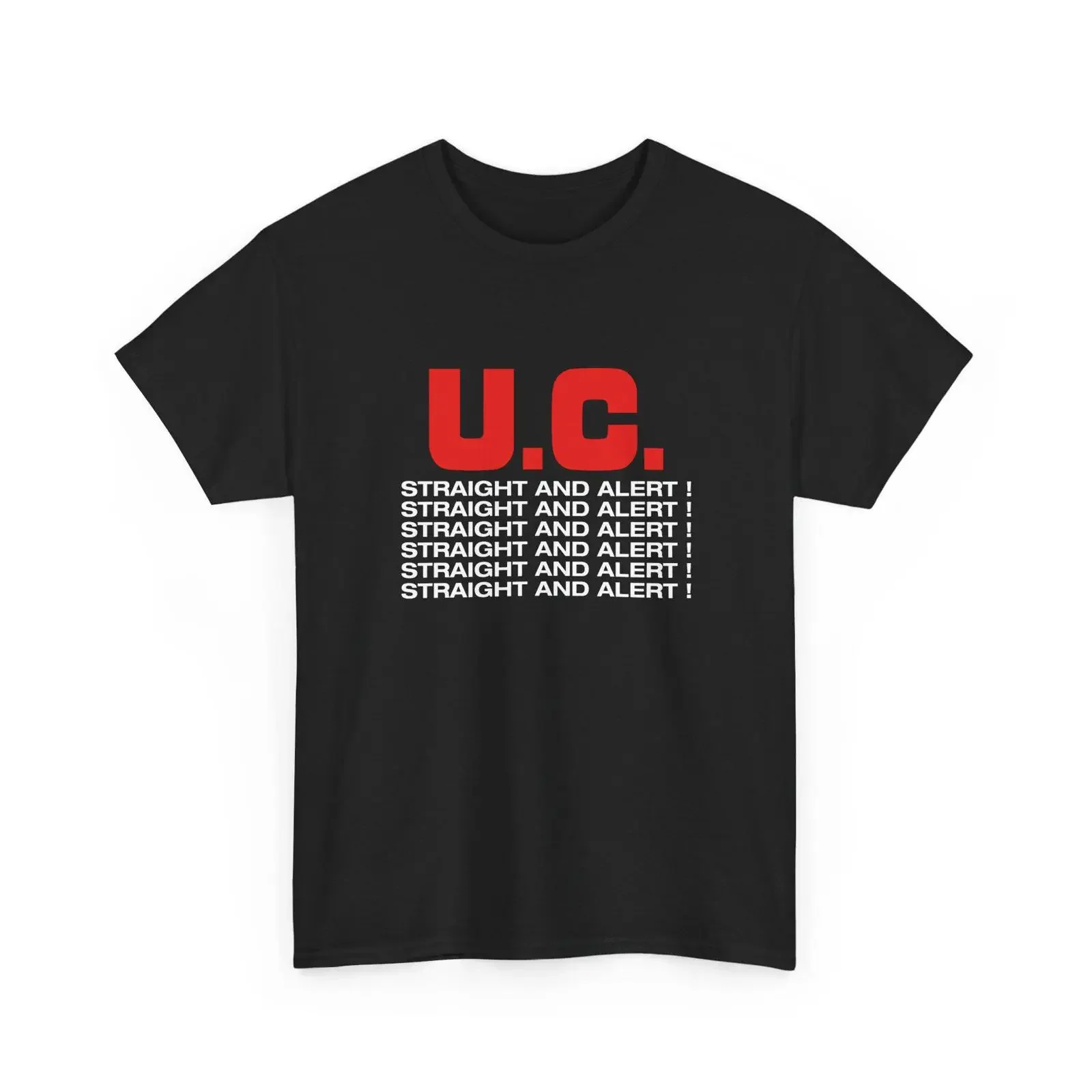 Uniform Choice T Shirt Straight amp Alert Orange County Hardcore SXE 6 colorways vintage Washed Stylish Unisex Comfortable Soft