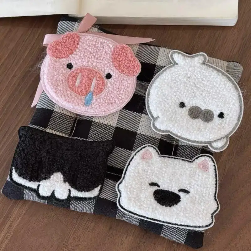 1/6 Stück Cartoon Niedliches Haustier Magisches Klebeband Spurloses Haarband Patch Stirn-Haarpatch Bestickter Plüsch Dekorativer Haarclip – Detail 5