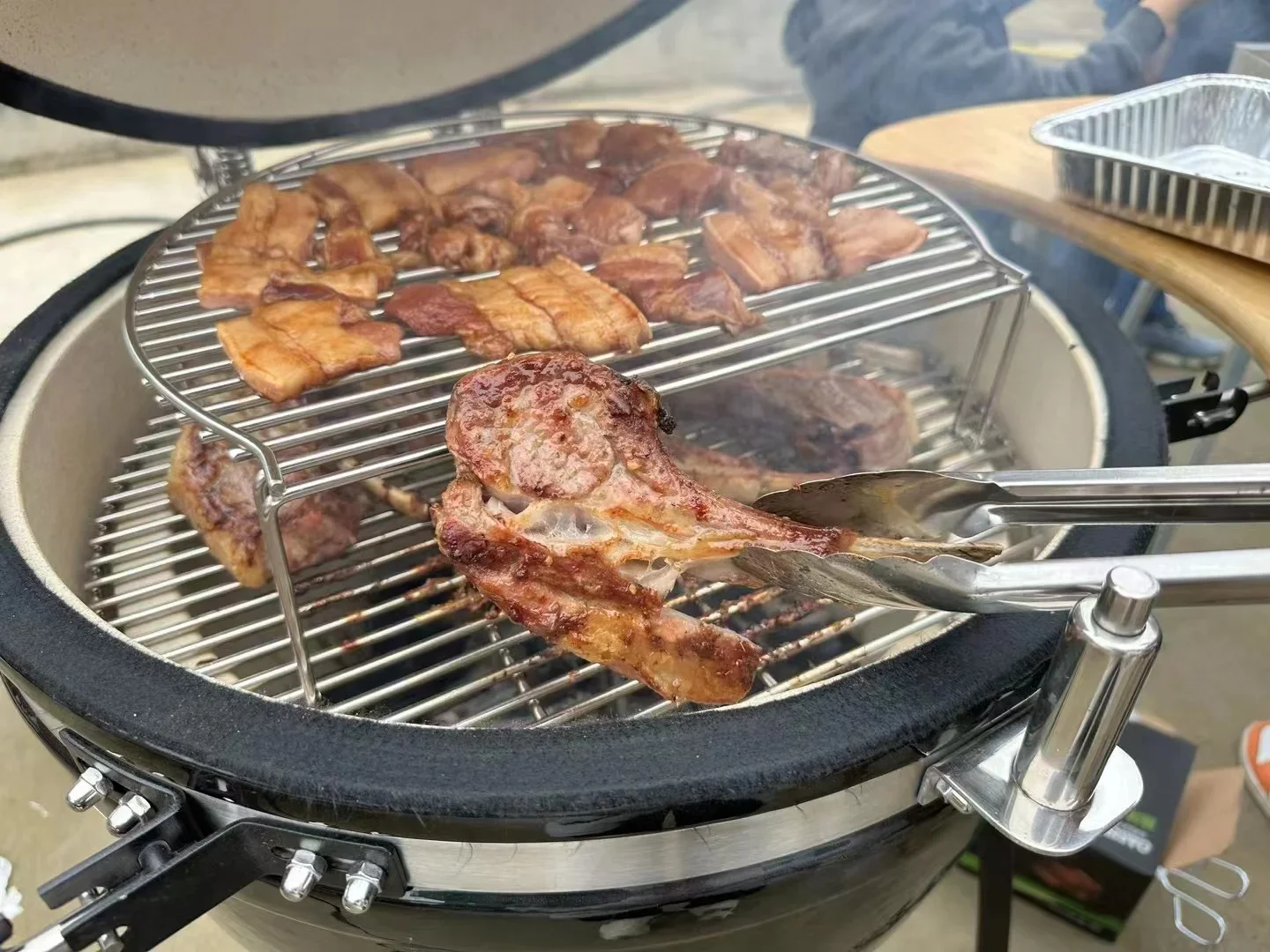 Auplex BIg Ceramiczny Zielony Kamado 27 29 cali Gotowanie na świeżym powietrzu BBQ Jajko Węgiel drzewny Wędzarnia Grill