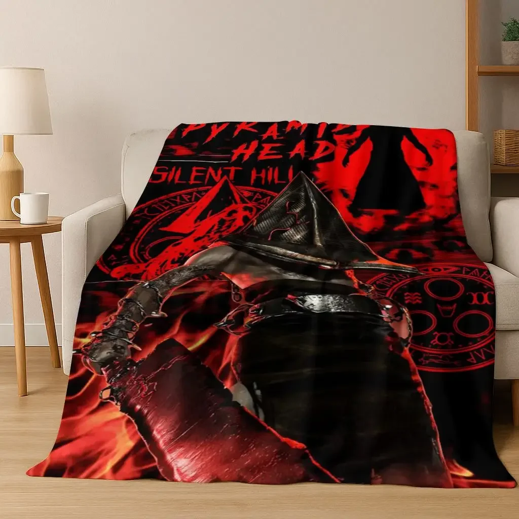 Classic Silent Hill Horror Game Movie Art Flannel Blanket,Cozy Soft Throw Blanket for Home Bedroom Bed Sofa Picnic Cover Gift