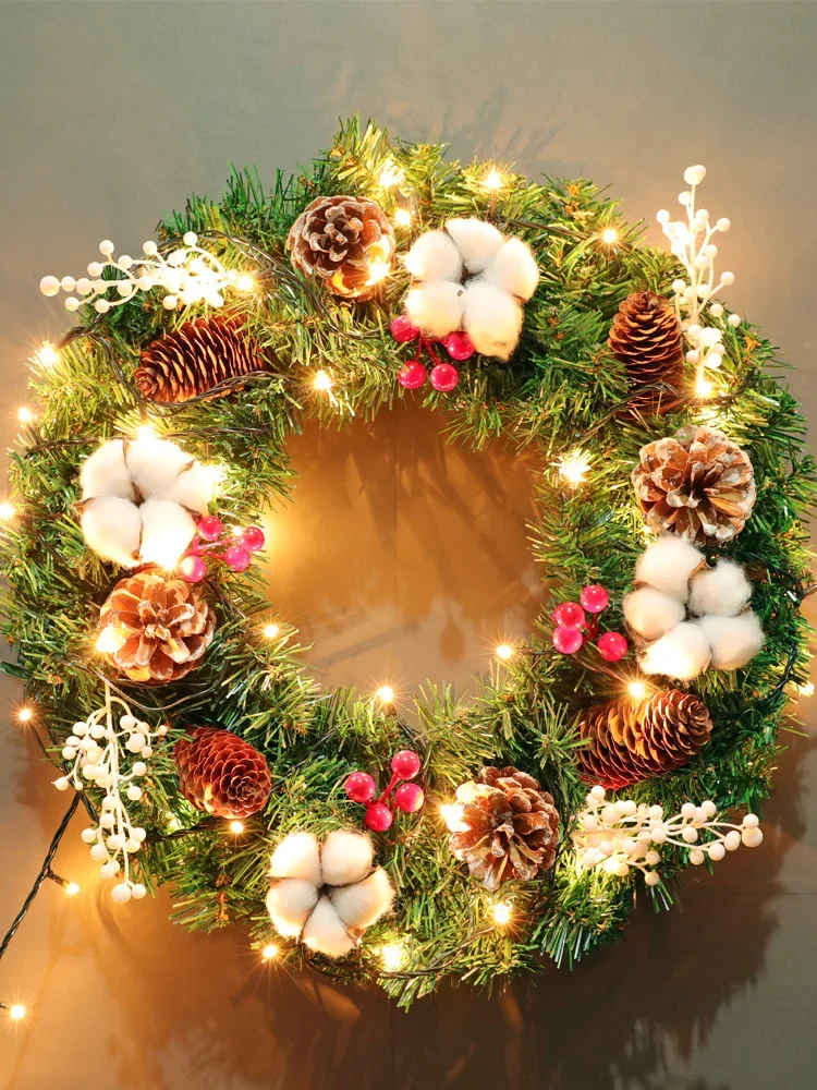 

Christmas wreath 40cm50CM ree wreath ornaments Scene layout decoration door hanging