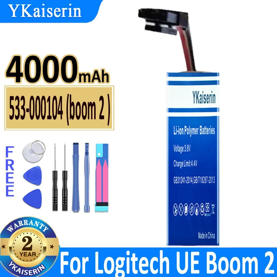 

Аккумулятор ykaisin 533-000104 ( Boom 2 ) 4000 мАч для Logitech UE Boom 2, UE Boom2 Ultimate Bateria + Бесплатные инструменты