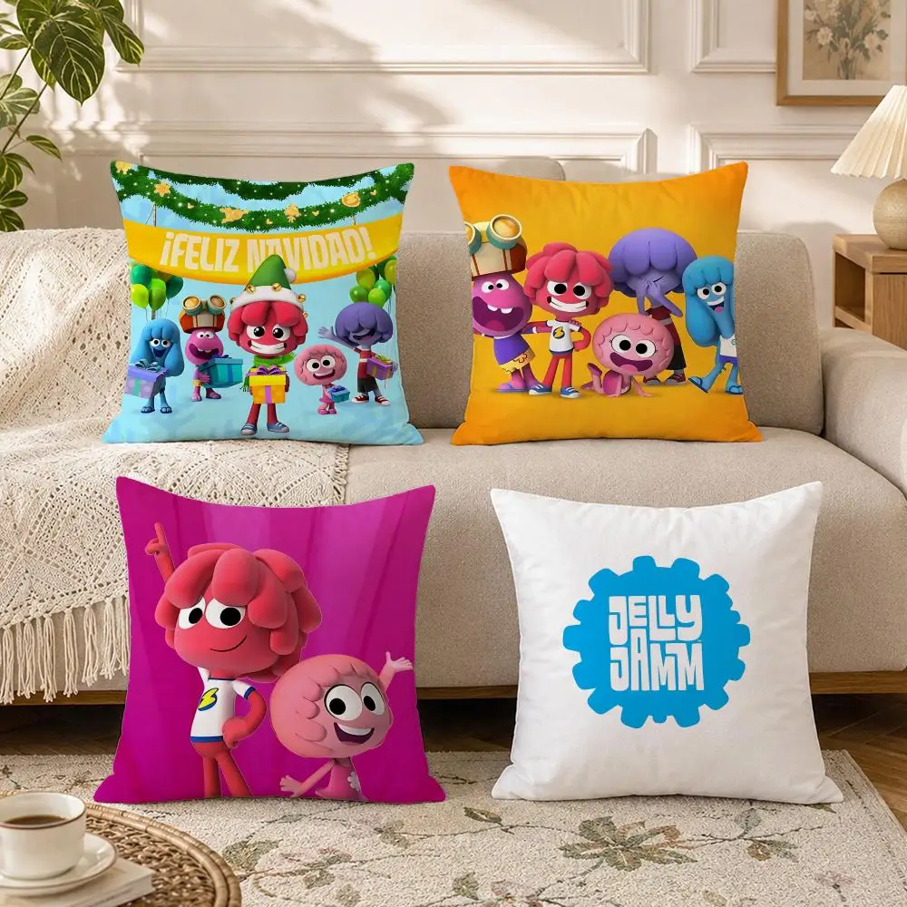 IP-Jelly JammS Cushion Cover Soft Square Throw Pillow Covers Set for Sofa Bedroom Car Home Decoration