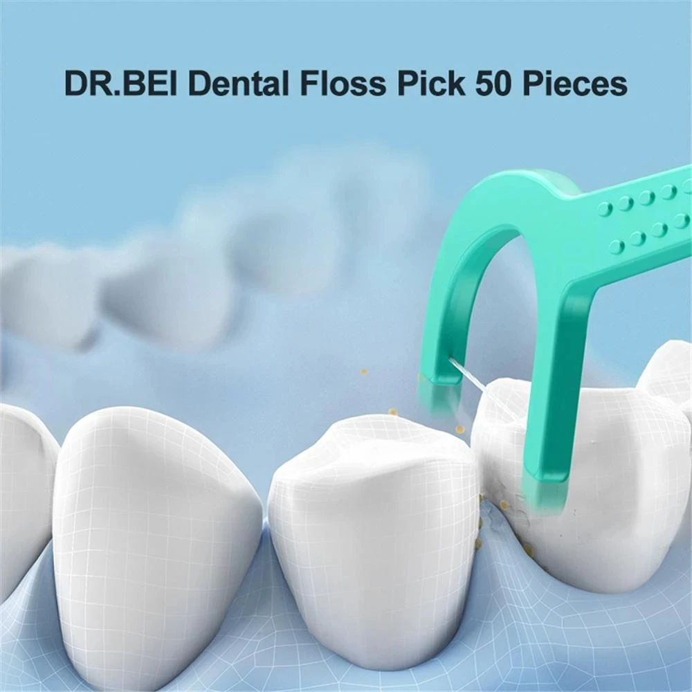 DR.BEI Dental Floss Portable Picks Teeth Flosser Toothpicks Stick Oral Care Teeth Pick Hygiene Cleaning