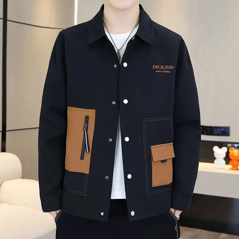 

Lapel Jacket Men's Autumn and Winter Thickened Velvet Warm Casual Versatile Versatile Fashion Men's Work Jacket