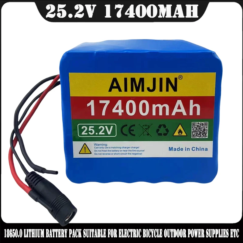 

18650 25.2V 17400mAh 6S5P Lithium-ion Battery Pack Built-in Smart BMS Suitable for Electric bicycles, Unicycle wheelchair, etc