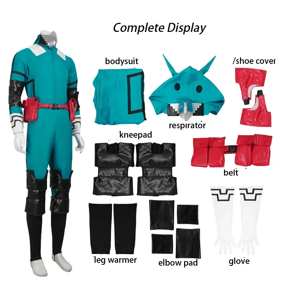 Meu herói academia izuku midoriya cosplay traje boku nenhum herói academia deku terno de rebatidas uniformes masculinos verdes trajes cosplay