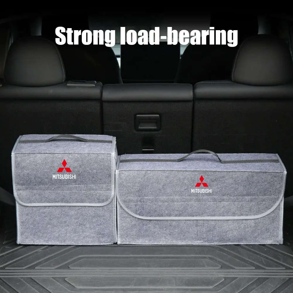 Car Storage Bag Trunk Folding Organizer Felt Storage Box For Mitsubishi Lancer ASX Colt Pajero V7 Outlander Eclipse Delica EVO