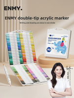 ENMY 12/80 Colors Dual Tip Acrylic Markers NCS Certified Soft Tip Washable Water-Based Art Markers for Kids School Supplies