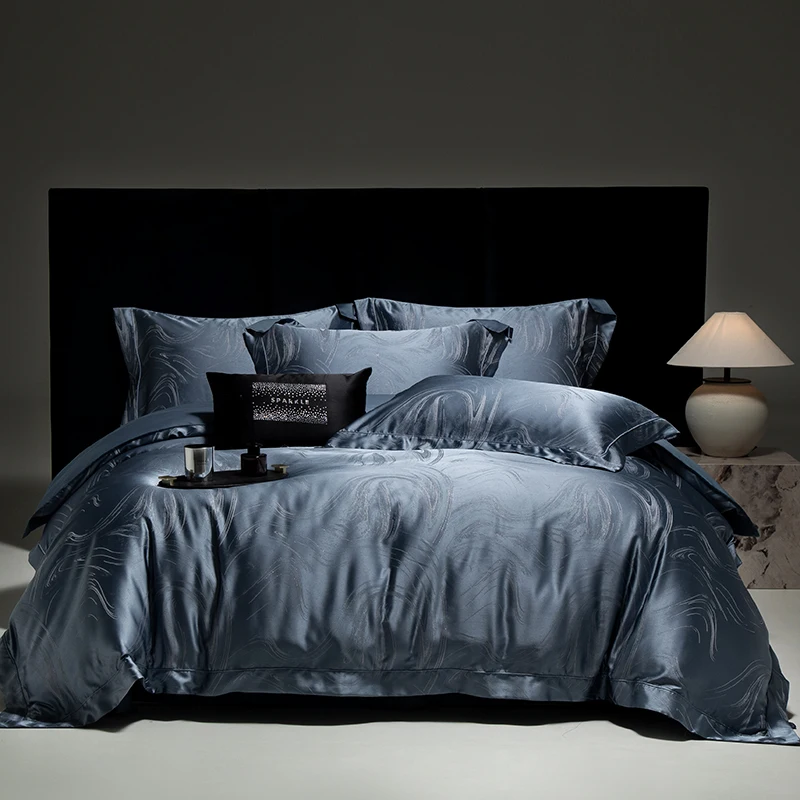 

High Precision Brocade Jacquard Egyptian Cotton Patchwork Luxury Bedding Set Duvet Cover Set Flat/Fitted Bed Sheet Pillowcases