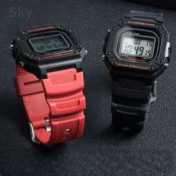 For Casio Waterproof Breathable High Quality Resin 18mm Square Pattern Silicone Watch Strap AQ-S810W/S800W AE-1000W W-800H/735H