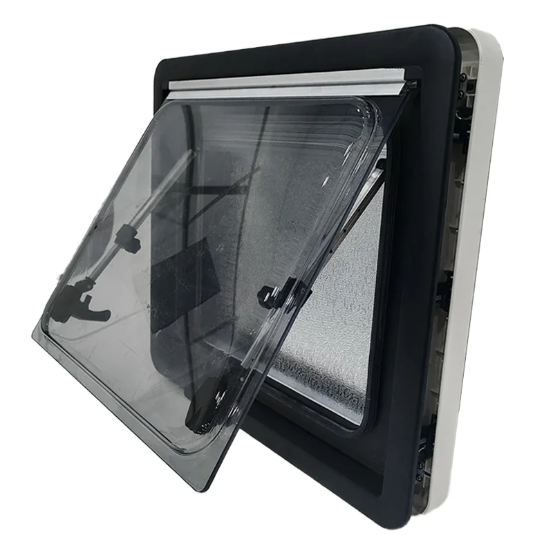 500x350mm Rv caravan Window ASA Right Angle Side Window with Mosquito Net and Roller Blind for Camping Car