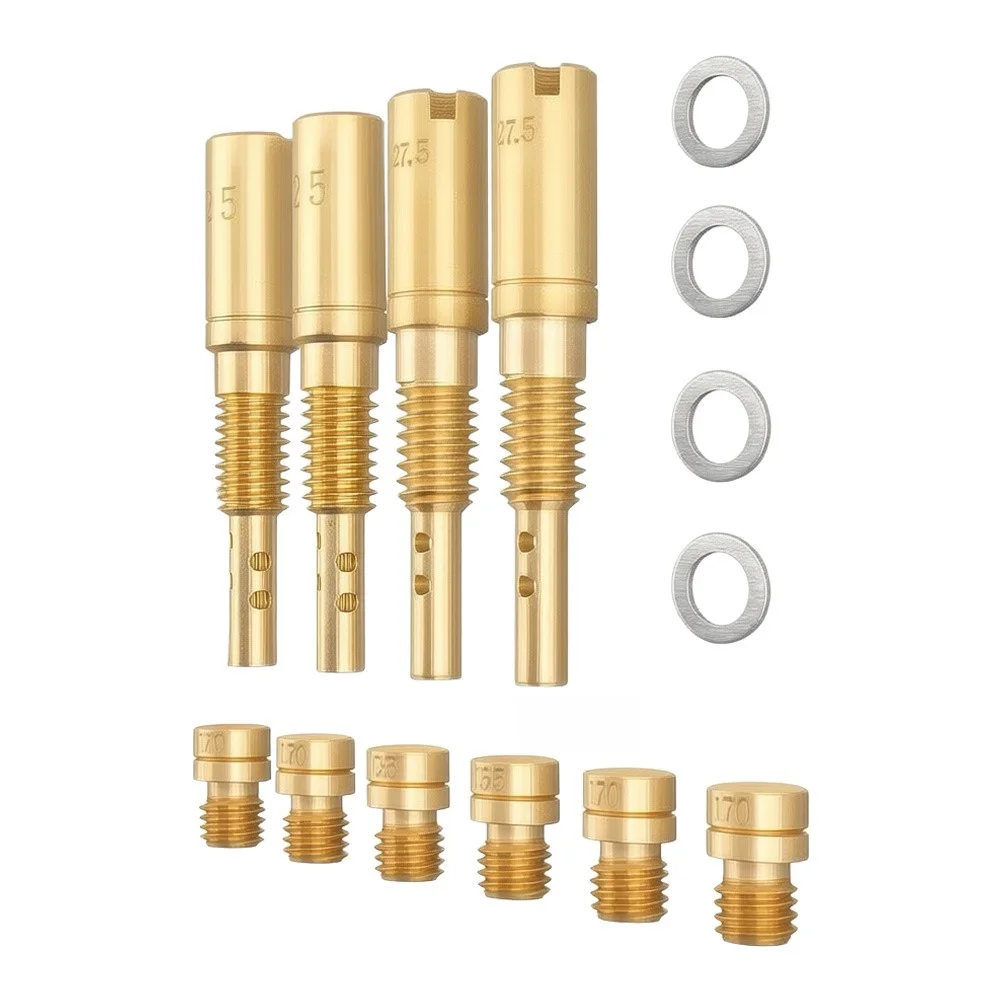 For ATV Performance Upgrade Yellow Carburetor Jet Kit Engine Tuning Kit Wear-resistant Metal Optimal Performance