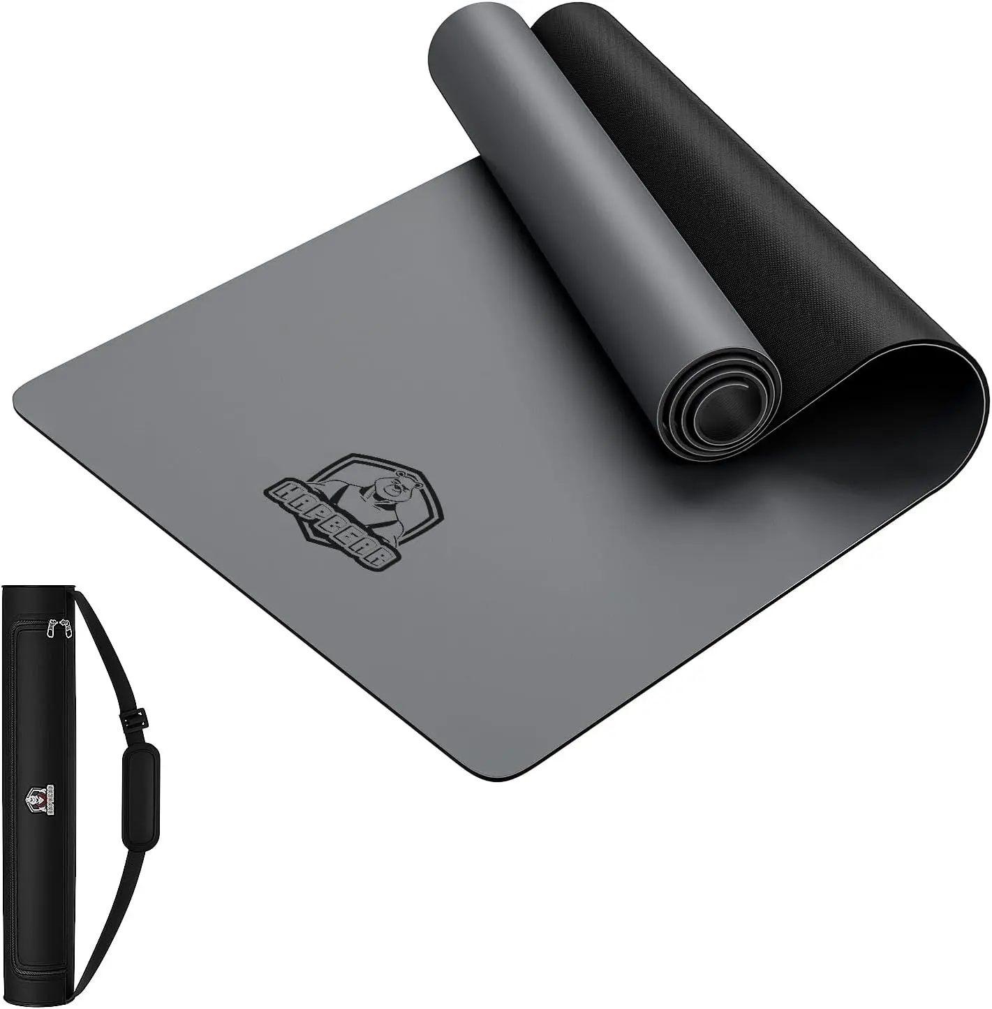 

Professional Yoga and Home Workouts with PU & Rubber Dual Layer Mat - Non-Slip, High Shock Absorption, Bonus Oxford Bag