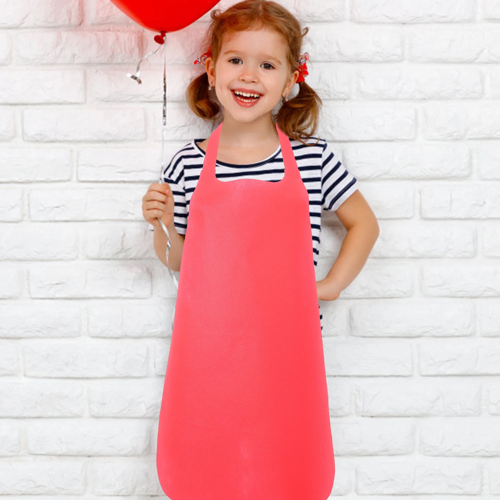 

12pcs Waterproof Kids Aprons Adjustable Painting Art Children Apron Multi-use for Drawing Baking Crafting Non-woven Fabric
