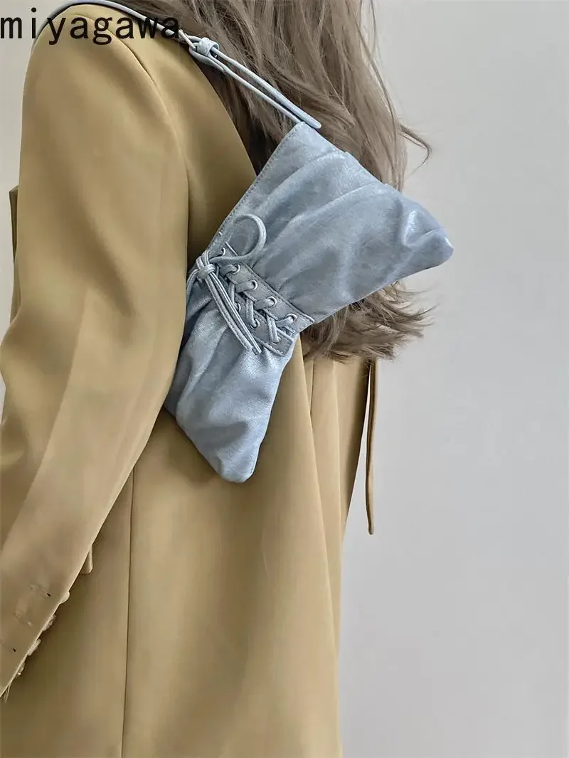 

Miyagawa Korean Niche Design New Women's Shoulder Bag Spicy Girl Pleated Underarm Bags Fashion Handbag