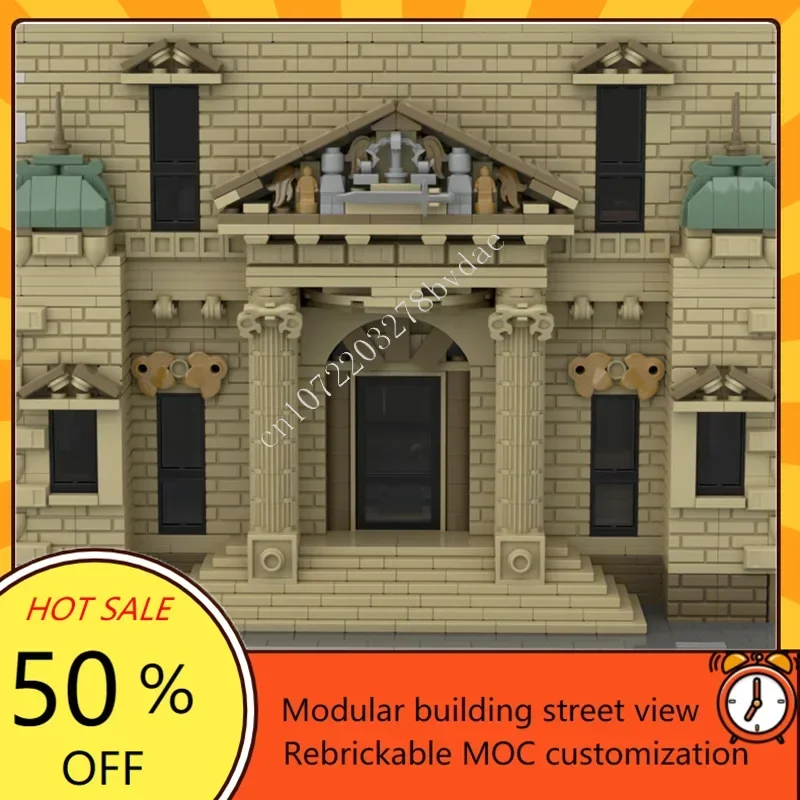 4493PCS Modular Court House Modular MOC Creative street view Model Custom Puzzles Architecture DIY Assembly Model Toys Gifts