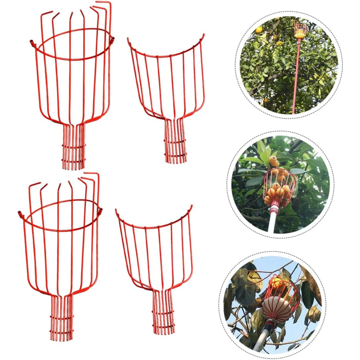 Fruit Picking Picker High Altitude Telescopic Collector Pole Plukker Collect Tool Fruits Trees Catcher