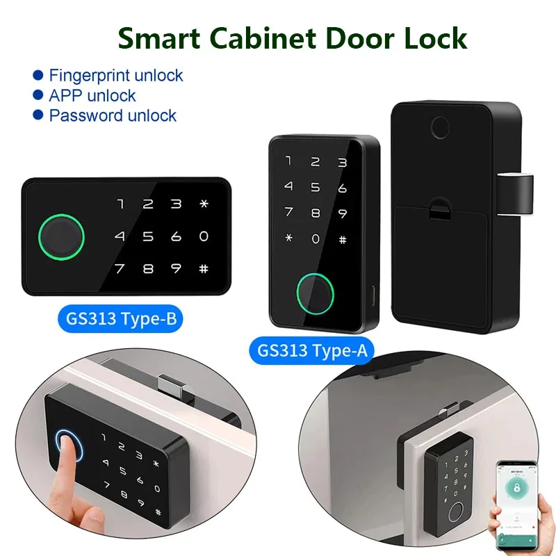 

Приложение Tuya, умный замок для шкафа, разблокировка отпечатков пальцев и пароля, невидимая и безопасная для шкафа, деревянного ящика, шкафчика