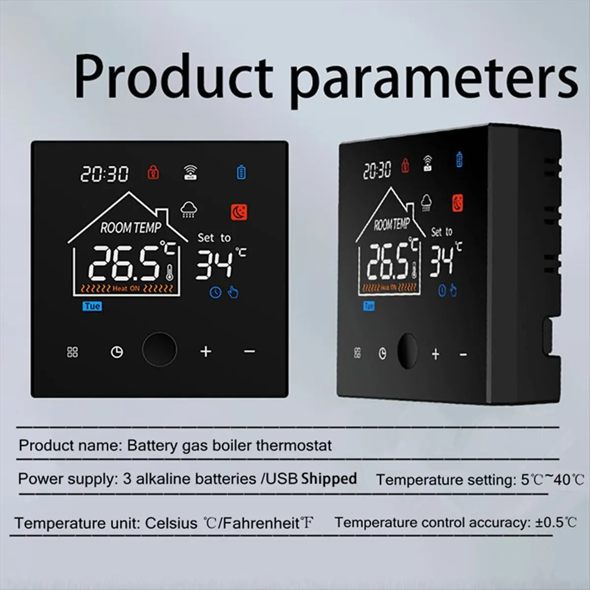 REST Tuya Smart Home Wifi Temperature Remote Controller Wireless Gas Wall Furnace Thermostat,Programmable Underfloor Heating