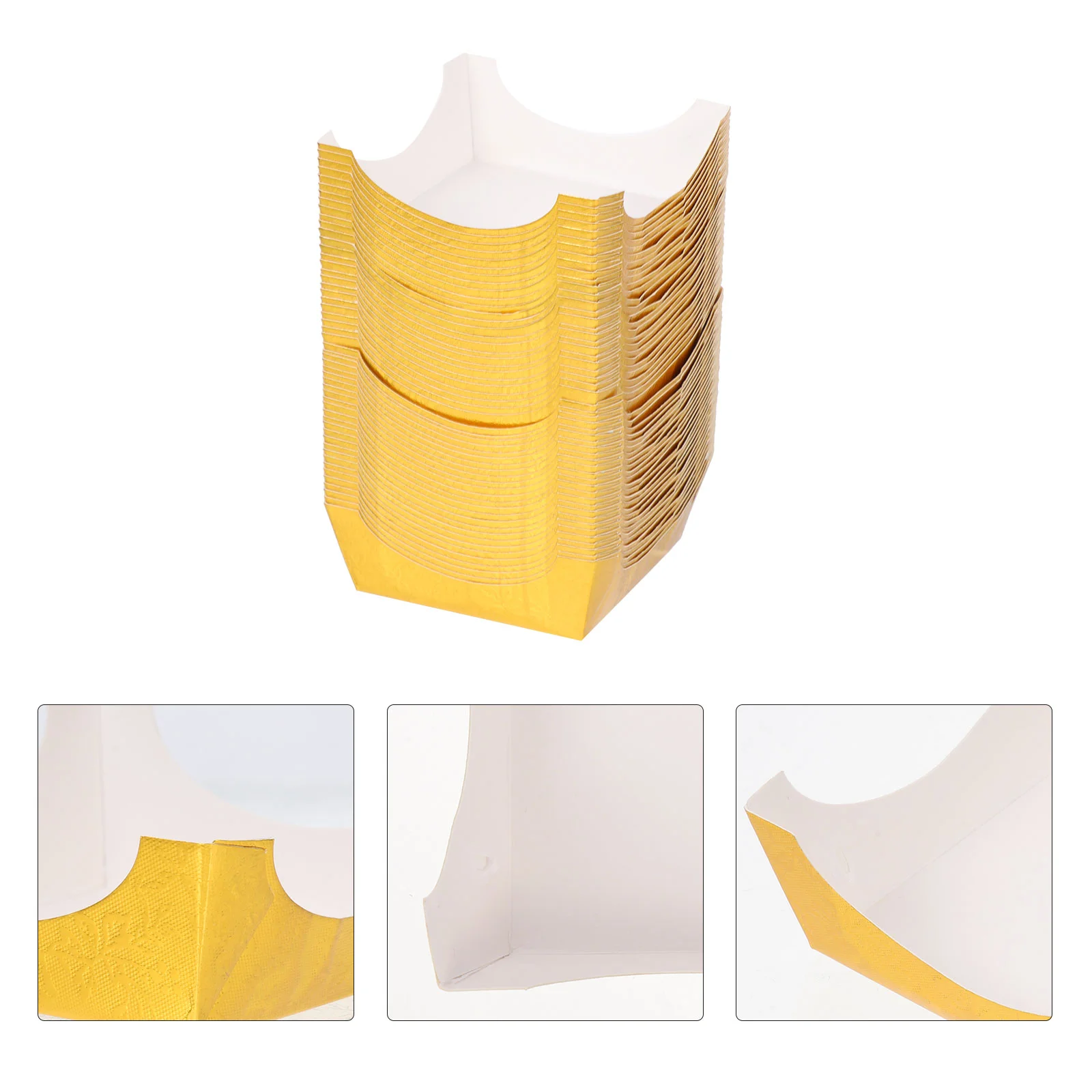 100 Pcs Mousse Cake Paper Tray Cupcake Decorating Square Liners Restaurant Baking Cups Heat Resistance Mini Air Fryer