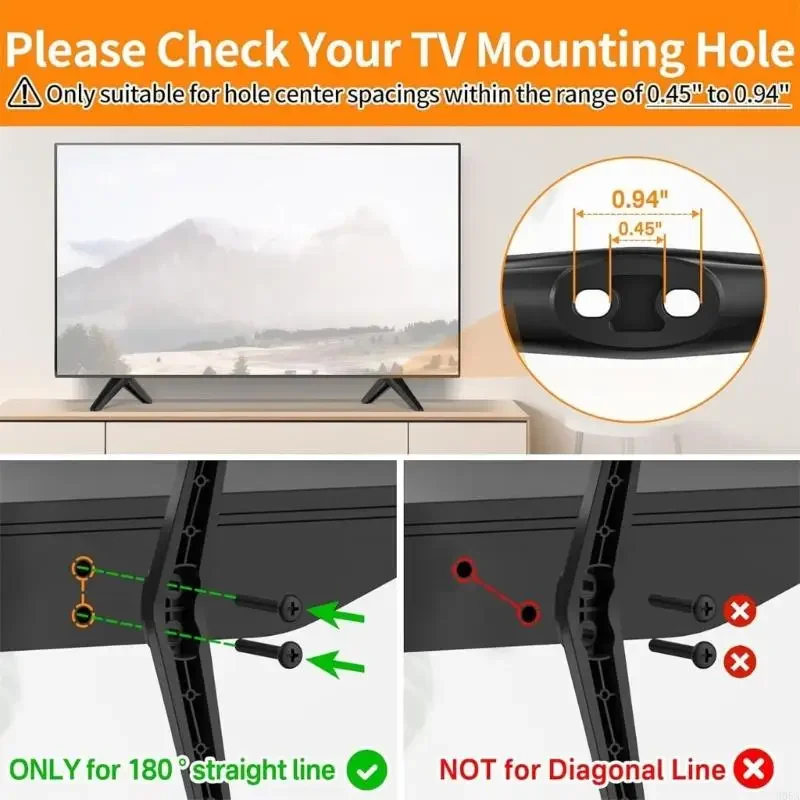 Base televisiva liscia per scenario multiplo da 60 "65" Utilizzo in casa o in ufficio