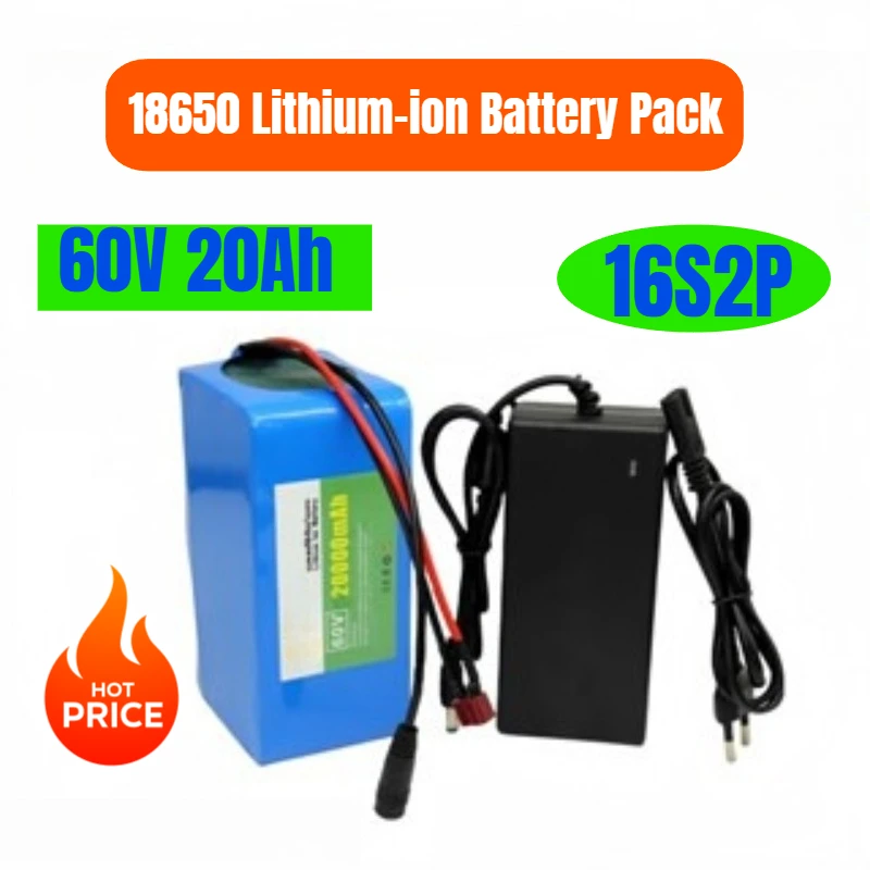 

16S2P 60V 20Ah 18650 Lithium-ion Battery Pack for Skateboard Electric Bicycle