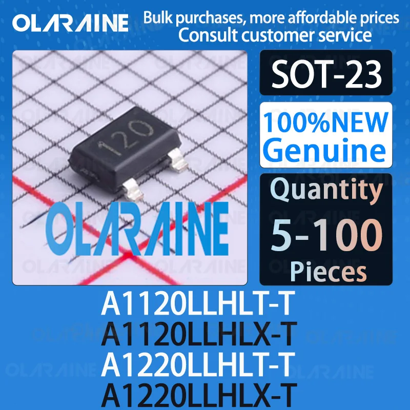 

5/10/100Pcs Original A1120LLHLT-T A1120LLHLX-T A1220LLHLT-T A1220LLHLX-T SOT-23 Board interface Hall effect/magnetic sensor