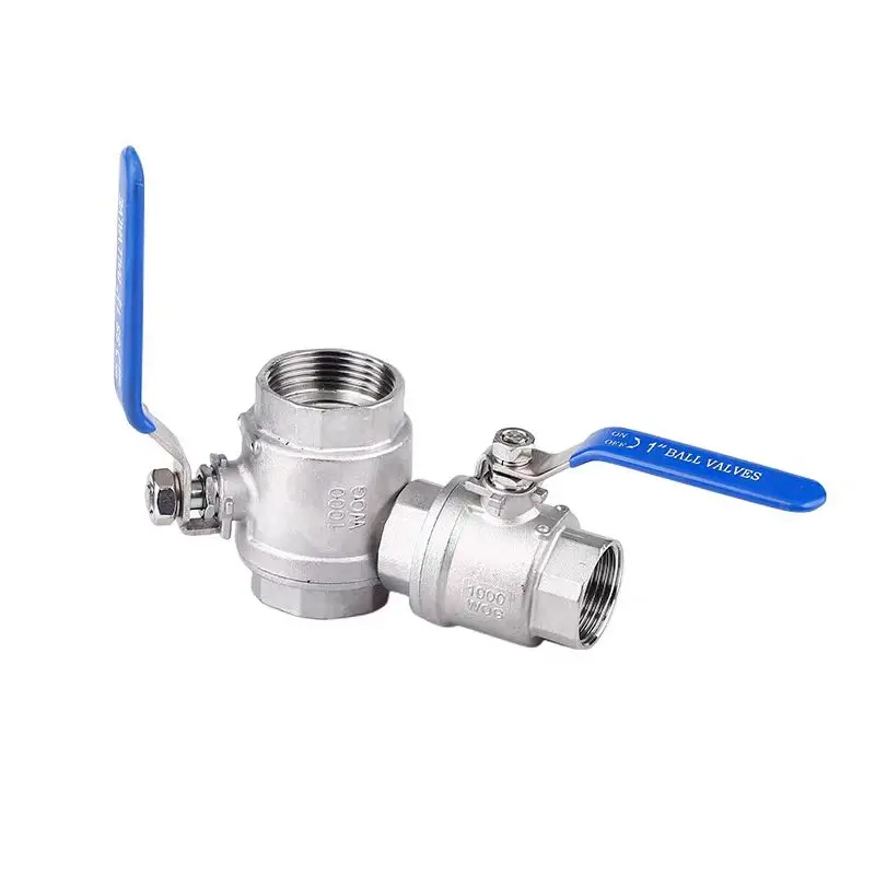 304 Stainless Steel Two Piece Ball Valve 1/4 3/8 1/2