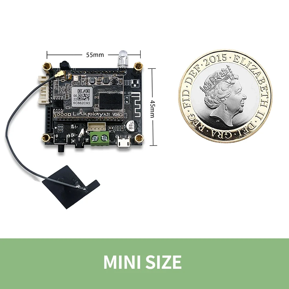 D10 Premium WiFi & Bluetooth 5.0 Audio Receiver Module, I2S/Analog Output with ESS9023, Supports AirPlay & DLNA view 4