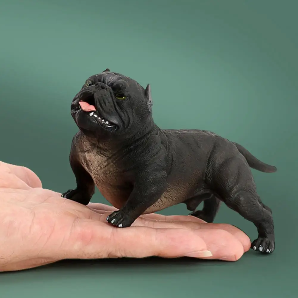 Mini Cute Puppy Figurines Home Decoration Wildlife Animals Miniature Bully Pitbull-Dog Action Figure Toys Kids Toys Collection