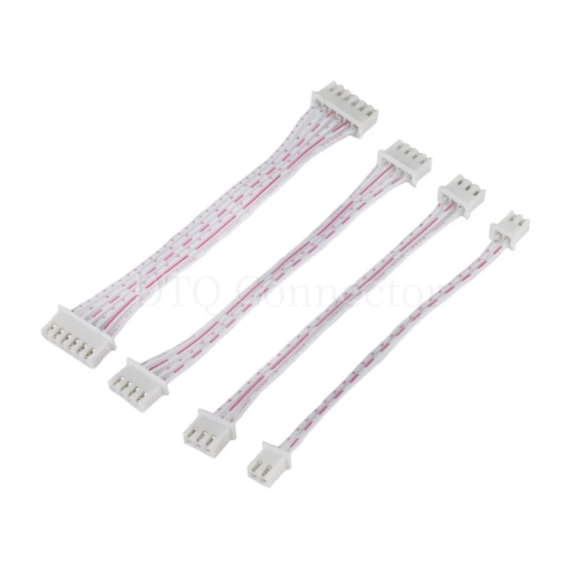 10PCS XH2.54 Female Connector Terminal Cable 10cm 20cm 30cm JST 2.54mm Red white Wire 2p 3p 4p 5p 6p 7p Single/Double Head 26AWG