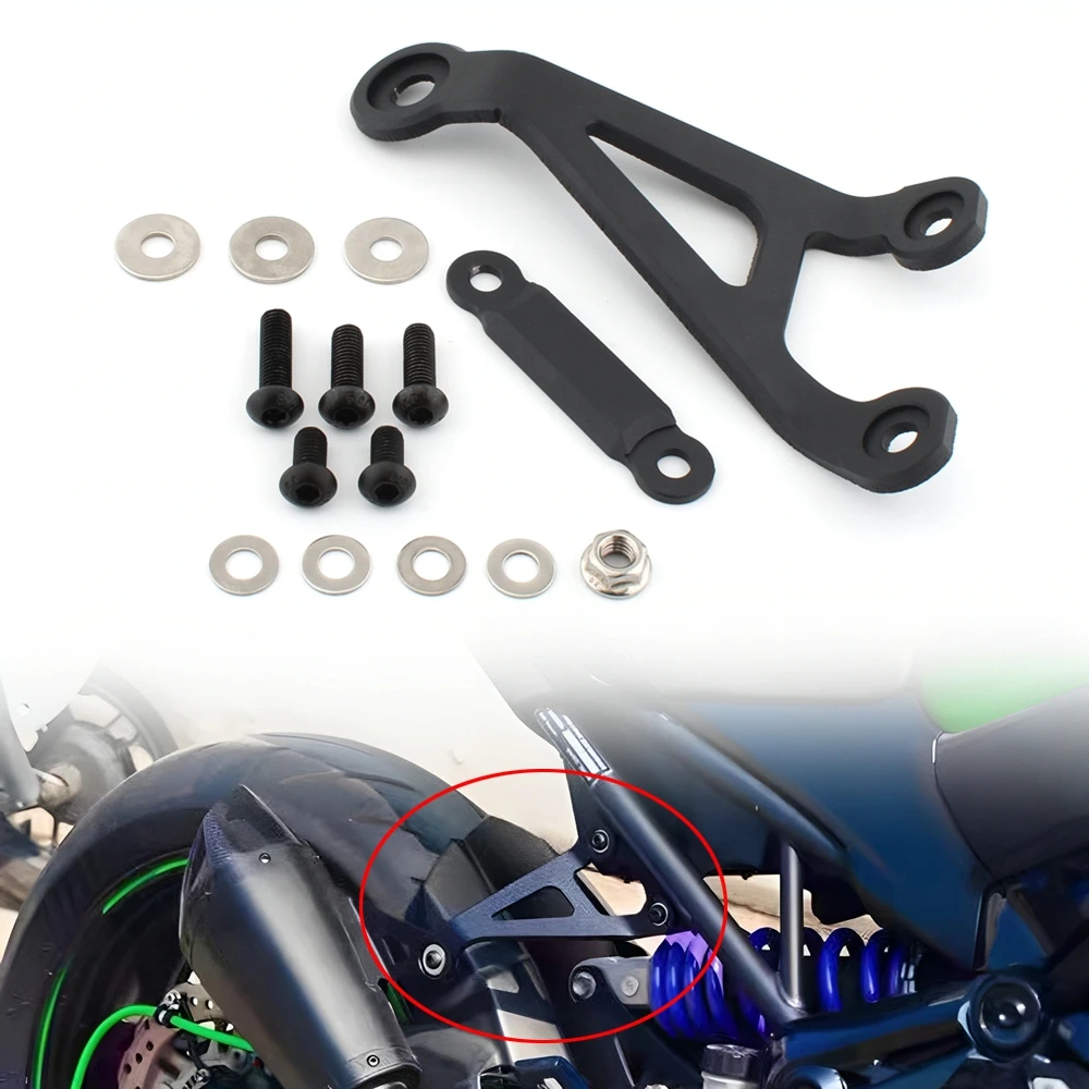 Fit For Kawasaki Z900 Z 900 2017-2024 Exhaust Bracket Holder Hanger Motorcycle Accessories Rear Foot Rest Blanking Plate