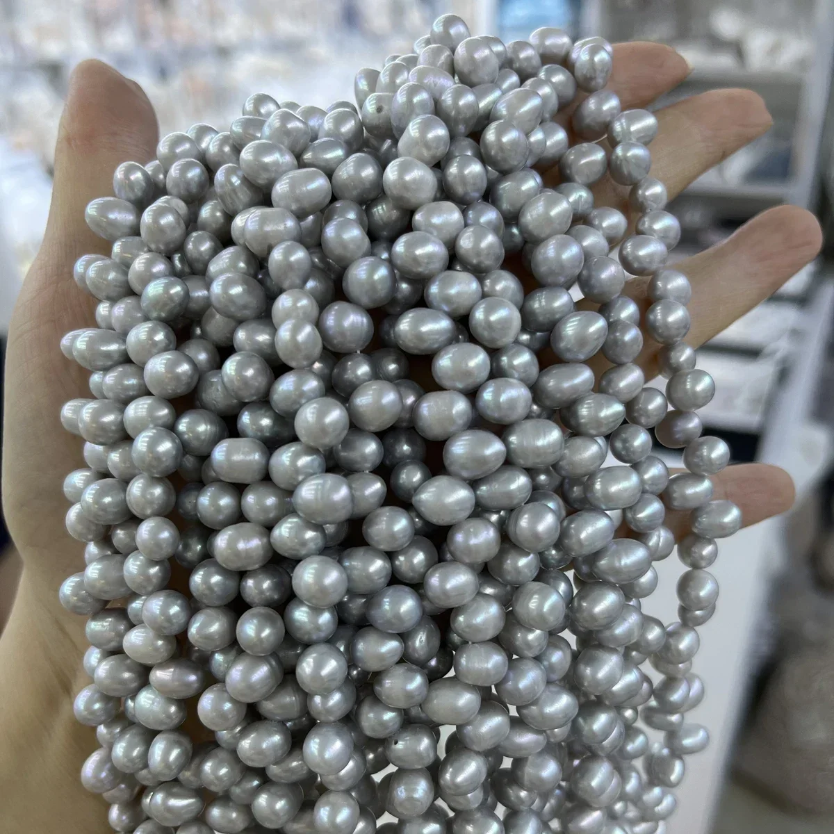 

6-7mm AAAA Clean Natural Freshwater Three Seven Hole Bead Jewelry Make DIY Necklace Bracelet Women Wedding Factory Wholesale