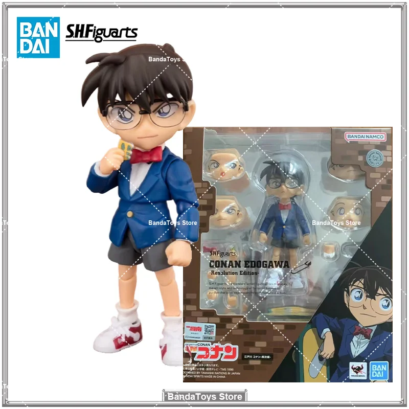 

In Stock Original BANDAI S.H.Figuart SHF Conan Edogawa Resolution Part Detective Conan Anime Action Collection Figures Toys