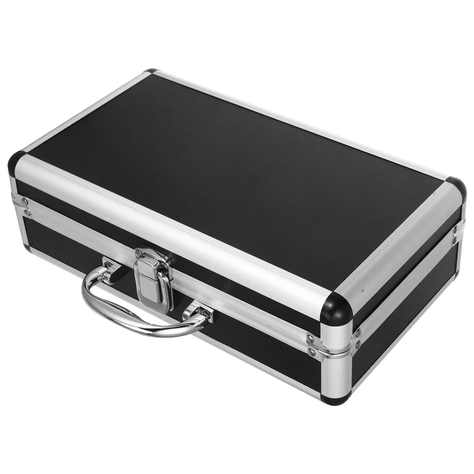 Password Hand Tool Box Black Round Corner Large Capacity Storage Aluminum Alloy Suitcase Lockable Medicine Box Portable Tools